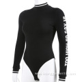 Women Long Sleeve Casual Bodysuit Solid Playsuit